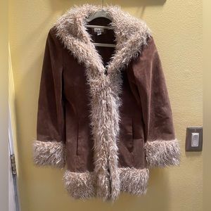 Y2K Penny Coat brown fur